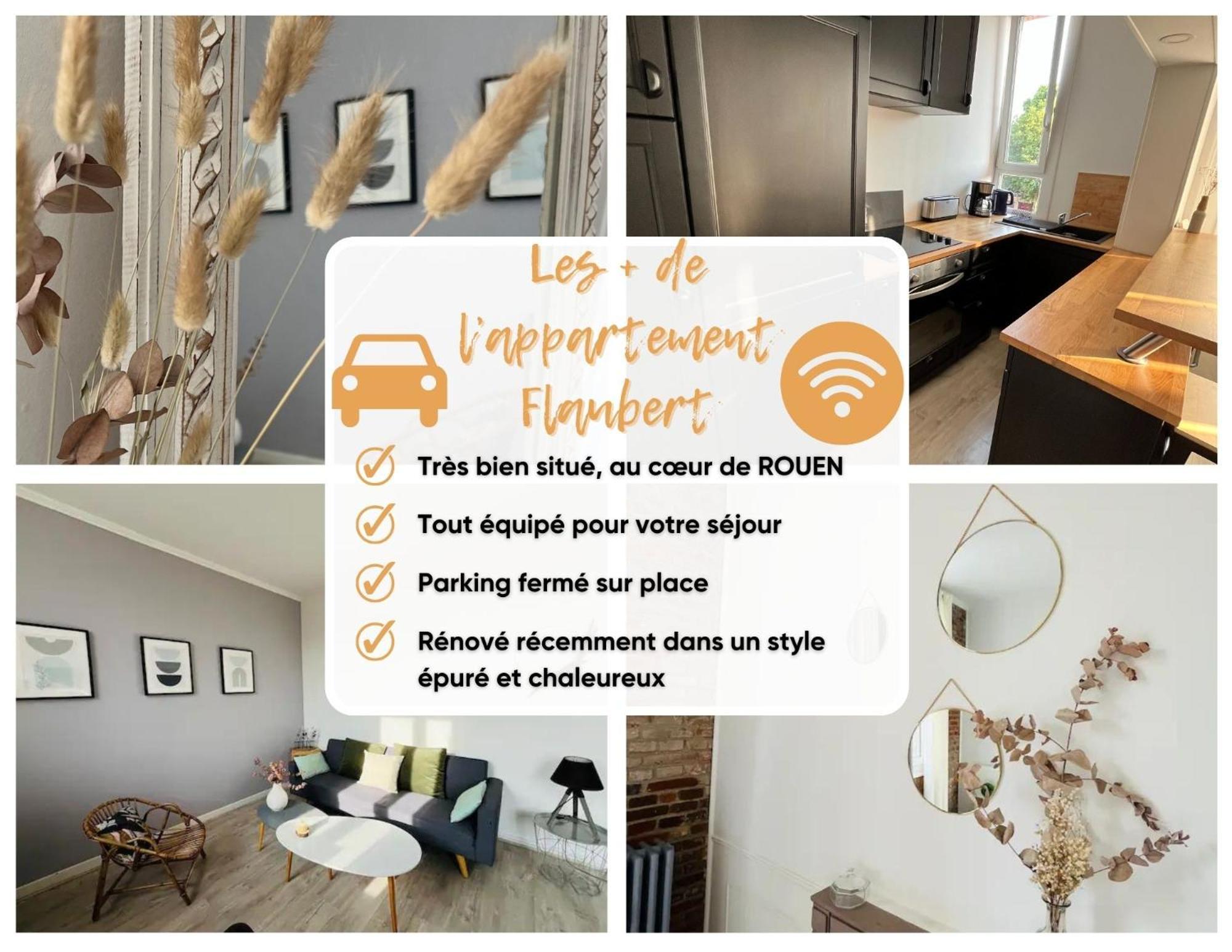 Le Flaubert, Appartement Et Parking En Centre Ville ルーアン エクステリア 写真